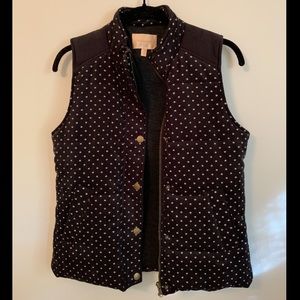 Polka Dot Corduroy Puffer Vest
